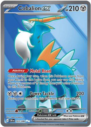 Cobalion ex (103/086) - Holofoil ME04 Chaos Rising - Ultra Rare