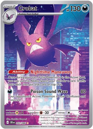 Crobat (093/086) - Holofoil ME04 Chaos Rising - Illustration Rare