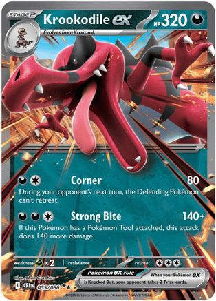 Krookodile ex (055/null) - Holofoil ME04 Chaos Rising - Double Rare