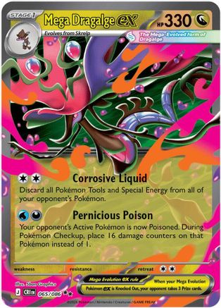 Mega Dragalge ex (065/086) - Holofoil ME04 Chaos Rising - Double Rare