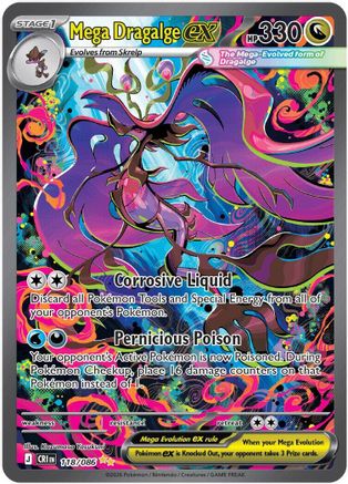 Mega Dragalge ex (118/086) - Holofoil ME04 Chaos Rising - Special Illustration Rare
