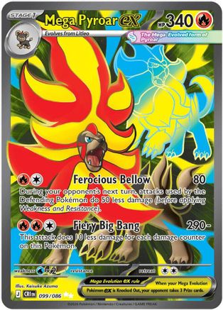 Mega Pyroar ex (099/086) - Holofoil ME04 Chaos Rising - Ultra Rare