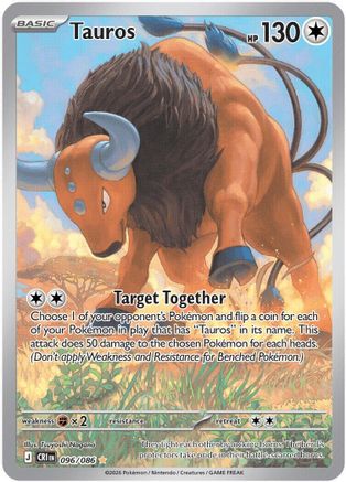 Tauros (096/086) - Holofoil ME04 Chaos Rising - Illustration Rare