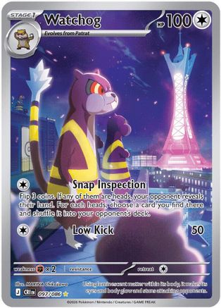 Watchog (097/086) - Holofoil ME04 Chaos Rising - Illustration Rare