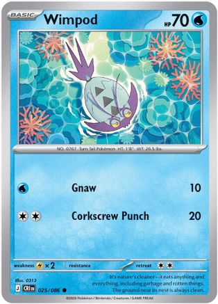 Wimpod (025/null) - Reverse Holofoil ME04 Chaos Rising - Common