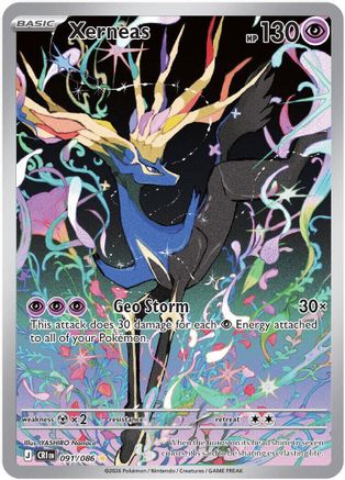 Xerneas (091/086) - Holofoil ME04 Chaos Rising - Illustration Rare