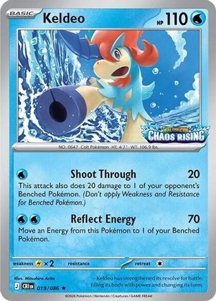 Keldeo (Chaos Rising Stamped) (019/086) - Holofoil Miscellaneous Cards & Products - Rare