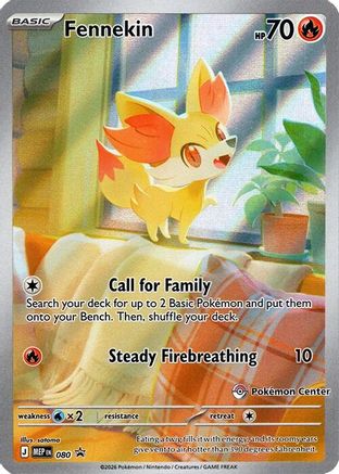 Fennekin (Pokemon Center Exclusive) (080/null) - Holofoil ME Mega Evolution Promo - Promo
