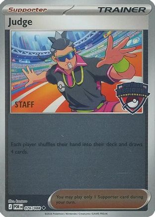 Judge (Regional Championships) [Staff] (076/088) - Reverse Holofoil League & Championship Cards - Uncommon
