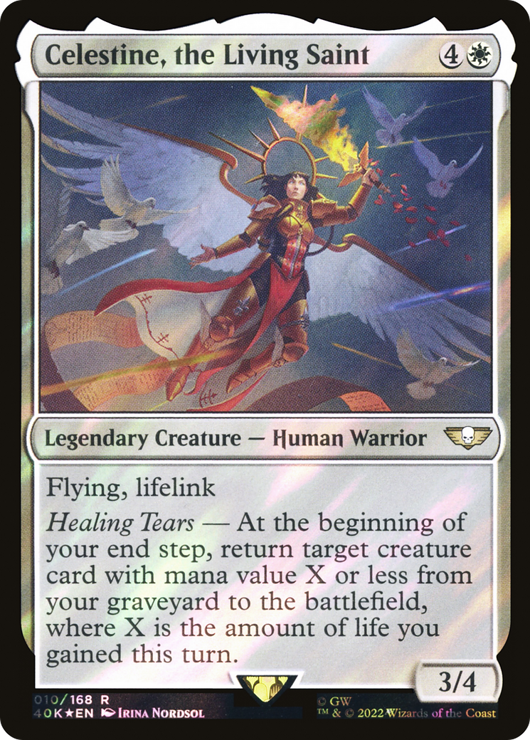 Celestine, the Living Saint (Surge Foil) [Warhammer 40,000]