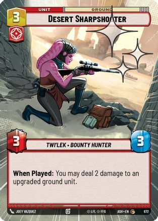 Desert Sharpshooter (Hyperspace Foil) (672) - Ashes of the Empire Foil