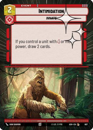 Intimidation (Hyperspace Foil) (687) - Ashes of the Empire Foil