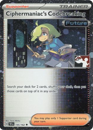 Ciphermaniac's Codebreaking (Cosmos Holo) (145/162) - Holofoil Prize Pack Series Cards - Uncommon