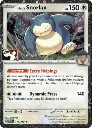 Hop's Snorlax (Cosmos Holo) (117/159) - Holofoil Prize Pack Series Cards - Rare