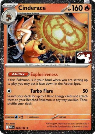 Cinderace (Cosmos Holo) (028/132) - Holofoil Prize Pack Series Cards - Rare