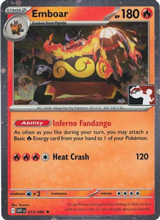 Emboar (Cosmos Holo) (013/086) - Holofoil Prize Pack Series Cards - Rare