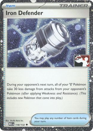 Iron Defender (Cosmos Holo) (118/132) - Holofoil Prize Pack Series Cards - Uncommon