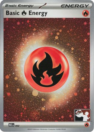 Basic Fire Energy MEE (Cosmos Holo) (002/null) - Holofoil Prize Pack Series Cards - Common