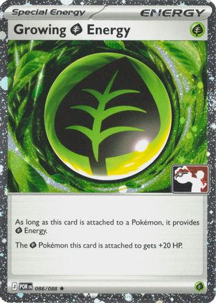 Growing Grass Energy (Cosmos Holo) (086/088) - Holofoil Prize Pack Series Cards - Rare