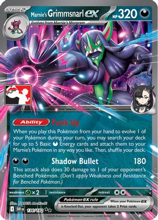 Marnie's Grimmsnarl ex (136/182) - Holofoil Prize Pack Series Cards - Double Rare