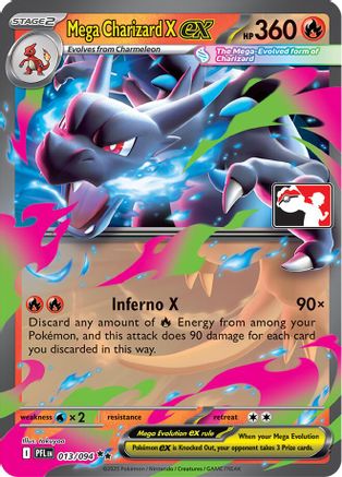 Mega Charizard X ex (013/094) - Holofoil Prize Pack Series Cards - Double Rare