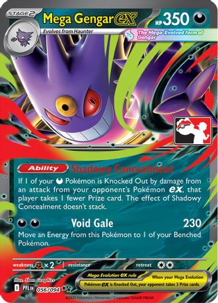 Mega Gengar ex (056/094) - Holofoil Prize Pack Series Cards - Double Rare