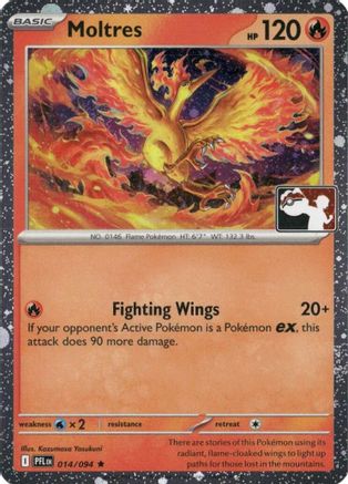 Moltres (Cosmos Holo) (014/094) - Holofoil Prize Pack Series Cards - Rare