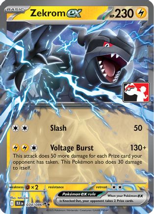 Zekrom ex (Right Stamp) (034/086) - Holofoil Prize Pack Series Cards - Double Rare