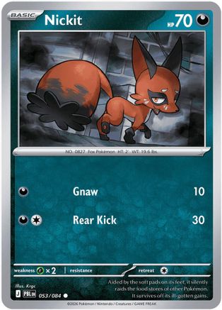 Nickit (053/null) - Reverse Holofoil ME05 Pitch Black - Common