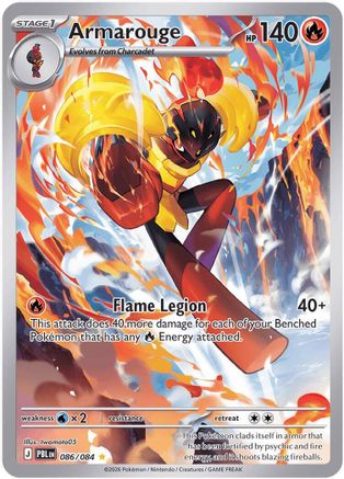 Armarouge (086/084) - Holofoil ME05 Pitch Black - Illustration Rare