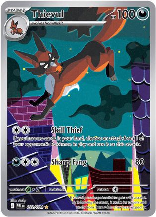 Thievul (092/084) - Holofoil ME05 Pitch Black - Illustration Rare