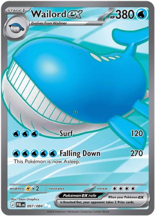 Wailord ex (097/084) - Holofoil ME05 Pitch Black - Ultra Rare
