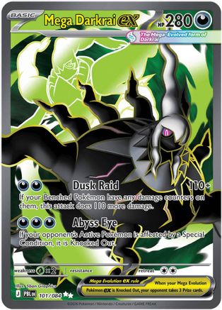 Mega Darkrai ex (101/084) - Holofoil ME05 Pitch Black - Ultra Rare