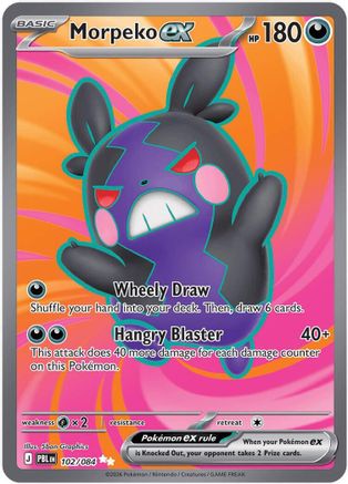 Morpeko ex (102/084) - Holofoil ME05 Pitch Black - Ultra Rare