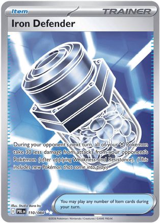 Iron Defender (110/null) - Holofoil ME05 Pitch Black - Ultra Rare