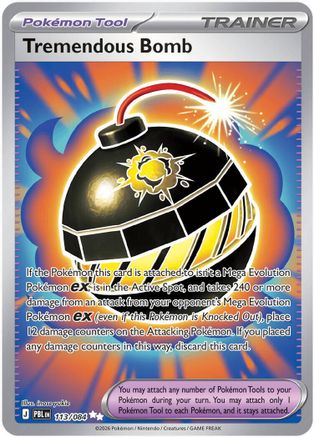 Tremendous Bomb (113/084) - Holofoil ME05 Pitch Black - Ultra Rare