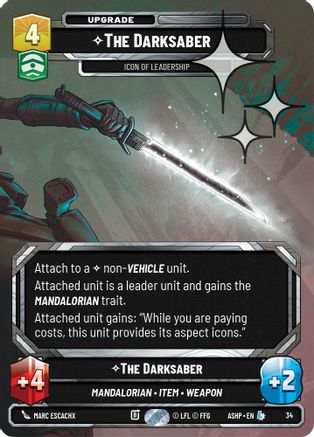 The Darksaber - Icon of Leadership (Foil) (34) - Ashes of the Empire  Weekly Play Promos Foil