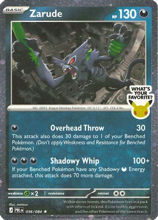 Zarude (What's Your Favorite Stamp) (056/null) - Holofoil Miscellaneous Cards & Products - Rare