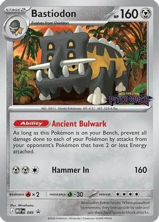Bastiodon (Pitch Black Stamped) (085/null) - Holofoil ME Mega Evolution Promo - Promo