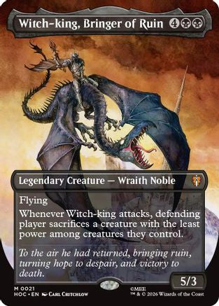 Witch-king, Bringer of Ruin (Borderless) (HOC-021) - The Hobbit Foil