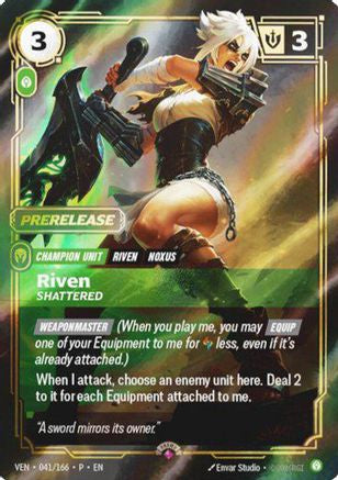Riven, Shattered (041/166) - Riftbound Organized Play Promotional Cards Foil