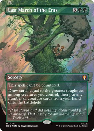 Last March of the Ents (Borderless) (Surge Foil) (HOC-067) - The Hobbit: Eternal-Legal Foil