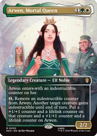 Arwen, Mortal Queen (Borderless) (HOC-030) - The Hobbit: Eternal-Legal Foil