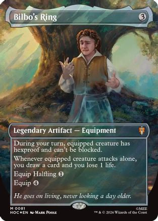 Bilbo's Ring (Borderless) (Surge Foil) (HOC-081) - The Hobbit: Eternal-Legal Foil