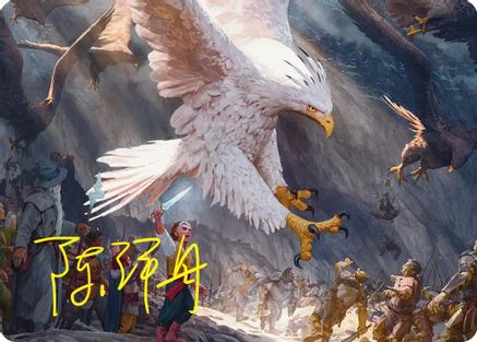 The Eagles Are Coming! Art Card (Gold-Stamped Signature) (ASHOB-003) - Art Series: The Hobbit