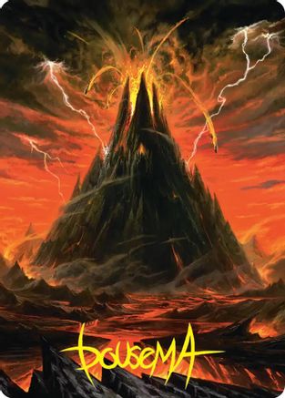 Mount Doom Art Card (Gold-Stamped Signature) (ASHOB-039) - Art Series: The Hobbit