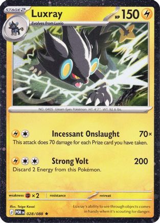 Luxray (Cosmos Holo) (028/088) - Holofoil Blister Exclusives - Rare