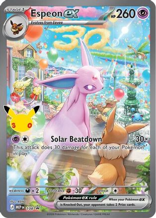 Espeon ex (30th Celebration) (108) - Holofoil ME Mega Evolution Promo - Promo