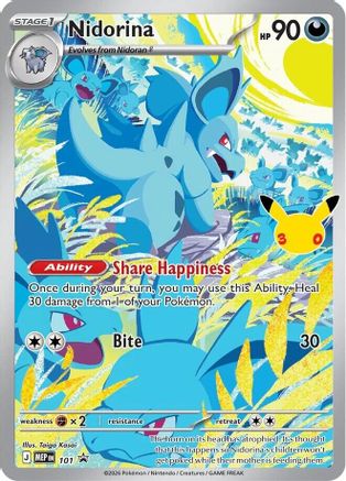 Nidorina (30th Celebration) (101) - Holofoil ME Mega Evolution Promo - Promo