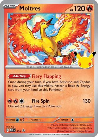 Moltres (30th Celebration) (096) - Holofoil ME Mega Evolution Promo - Promo